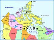 Northern Canada map